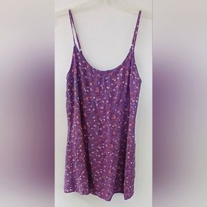 Forever 21 purple floral cami mini dress size large